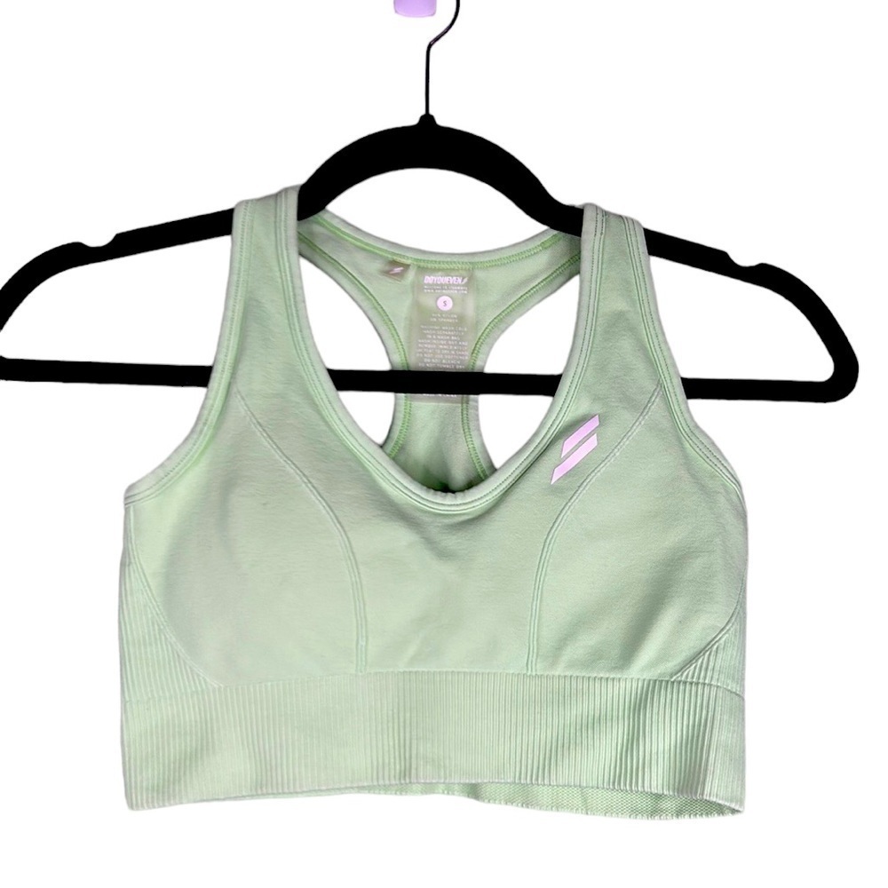 Do You Even Light Green Athletic Sports Bra Size Small